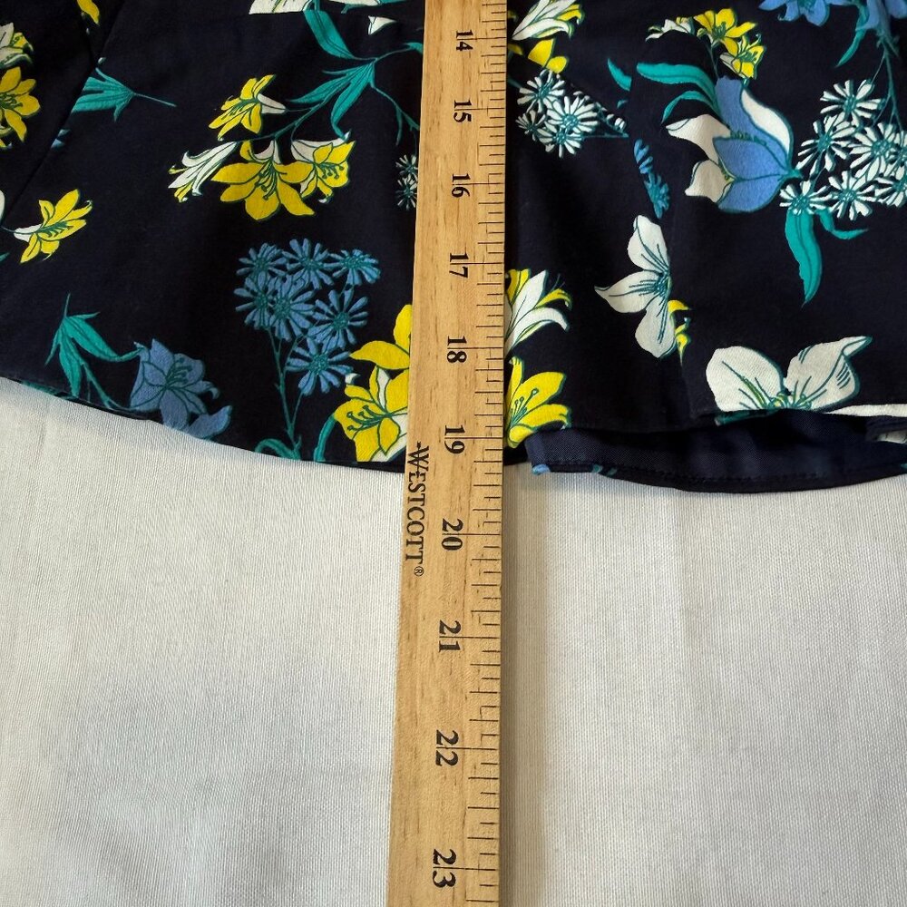 Draper James Elliston Floral Skirt A-Line Mini Navy Yellow Size 6 - Picture 8 of 8